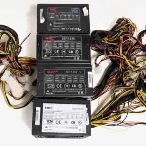 LOT – 4× HKC USP5550 / V-Power 550W ATX napajalniki + kabli