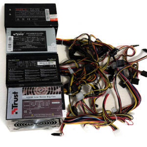 LOT – 4× ATX napajalniki (HIDEVIL 550W, Spire ATX-420W, Tecnoware, Trust 420W) + kabli
