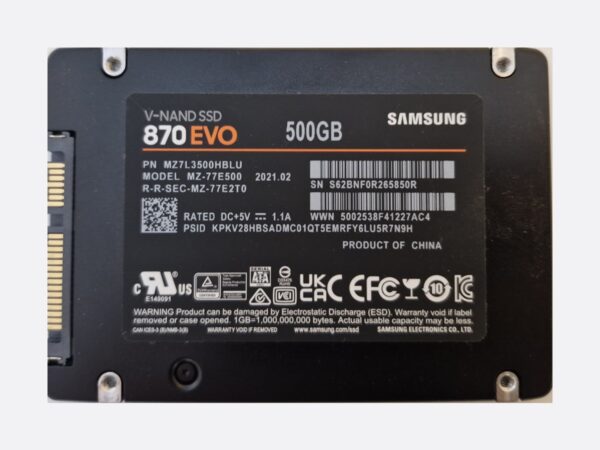 Samsung 870 EVO 500 GB SSD