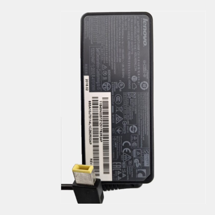 Lenovo napajalnik za prenosnik 65 W, 20 V 3,25 A, slim tip (ADLX65NLC3A)