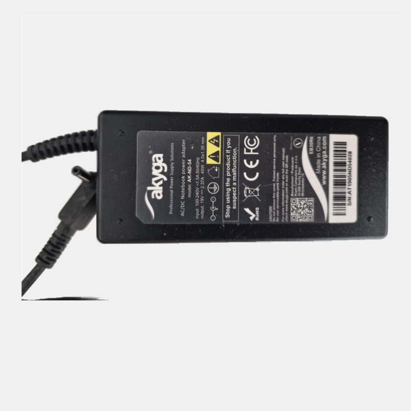 Akyga napajalnik za prenosnik 45 W, 19 V 2,37 A, 4,0 × 1,35 mm (AK-ND-54) – za ASUS