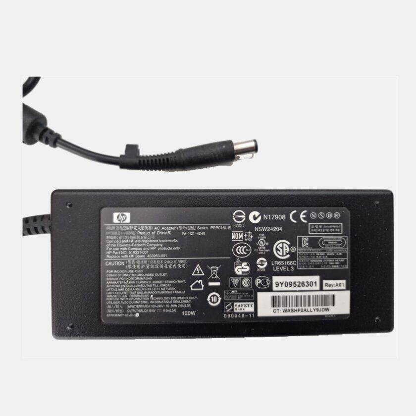 HP napajalnik za prenosnik 120 W, 18,5 V 6,5 A, 7,4 mm (PPP016L-E)